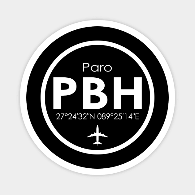 PBH, Paro International Airport Magnet by Fly Buy Wear